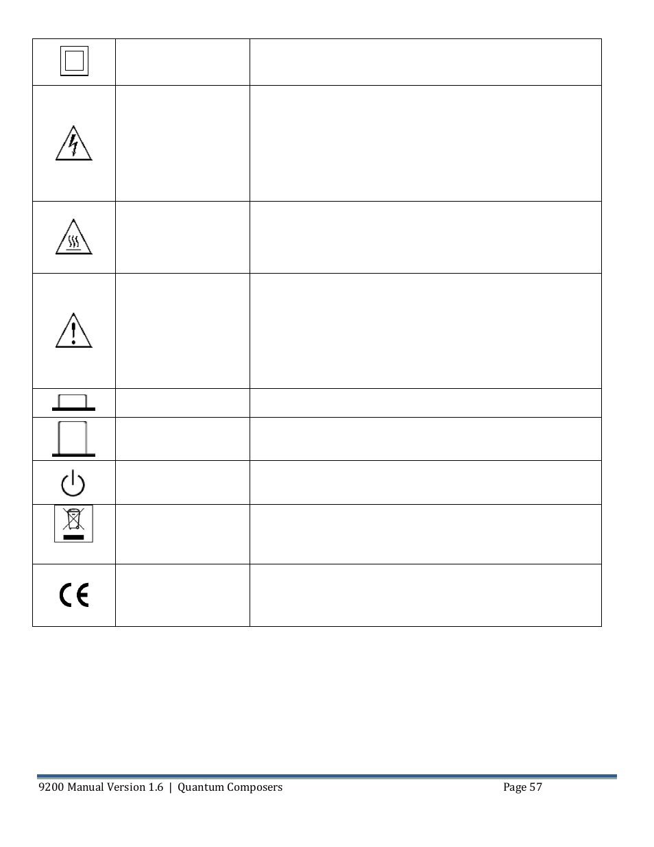 Quantum Composers 9200 Series User Manual | Page 57 / 58