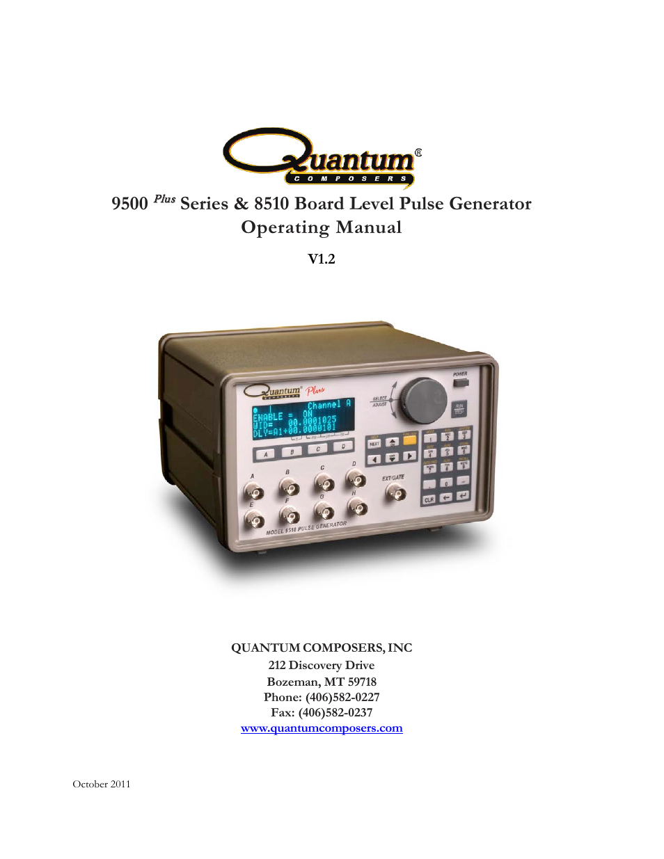 Quantum Composers 9500 Plus Series User Manual | 70 pages