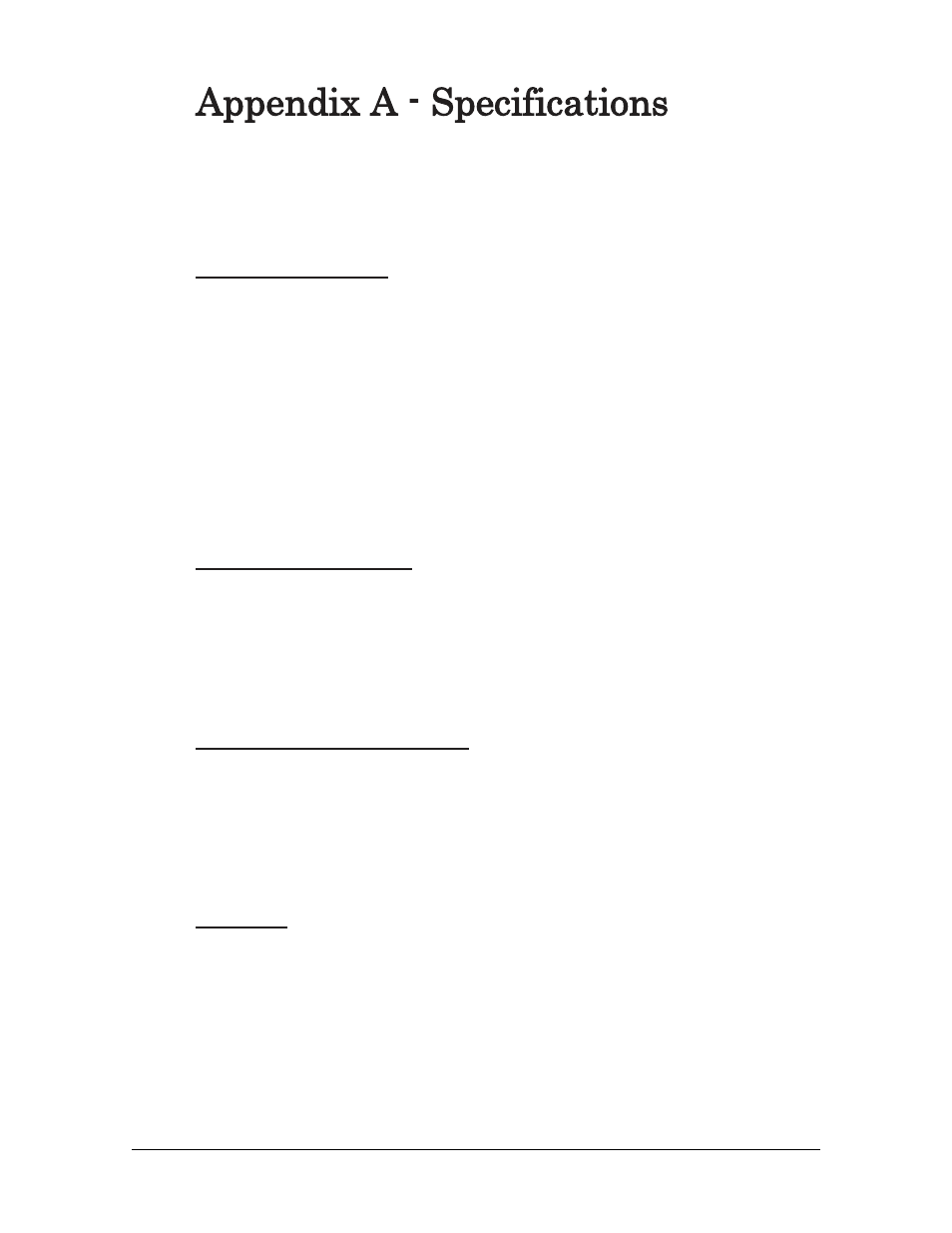 Appendix a - specifications | Quantum Composers 9500 Plus Series User Manual | Page 53 / 70