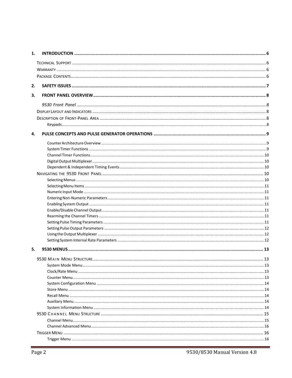 Quantum Composers 9530 Series User Manual | Page 2 / 71