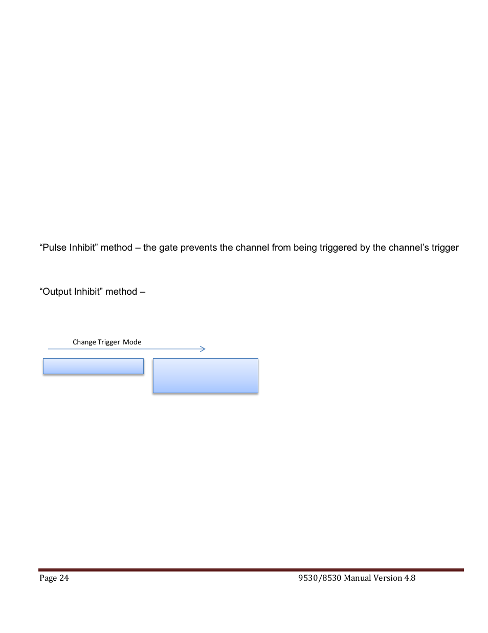 Configuring the channel multiplexer, Setting channel gate control, Rigger | Enabling system trigger, Trigger menu | Quantum Composers 9530 Series User Manual | Page 24 / 71
