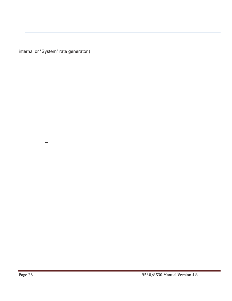 Operating the 9530/8530, Uick, Tart | Ormal, Nternal, Enerator, Peration, Xternal, Rigger | Quantum Composers 9530 Series User Manual | Page 26 / 71