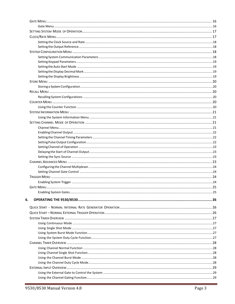 Quantum Composers 9530 Series User Manual | Page 3 / 71