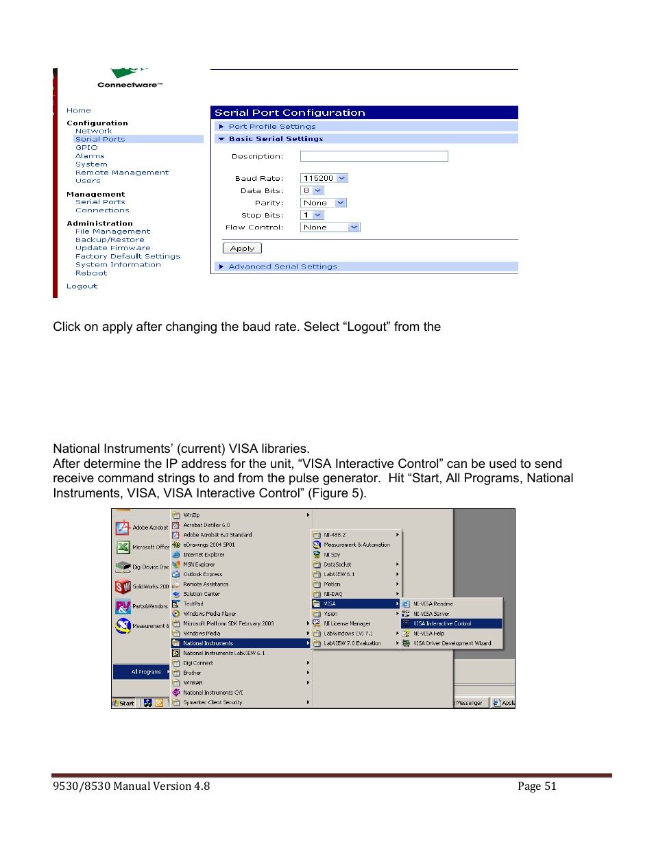Esting, Thernet, Ommunication | Testing ethernet communication | Quantum Composers 9530 Series User Manual | Page 51 / 71