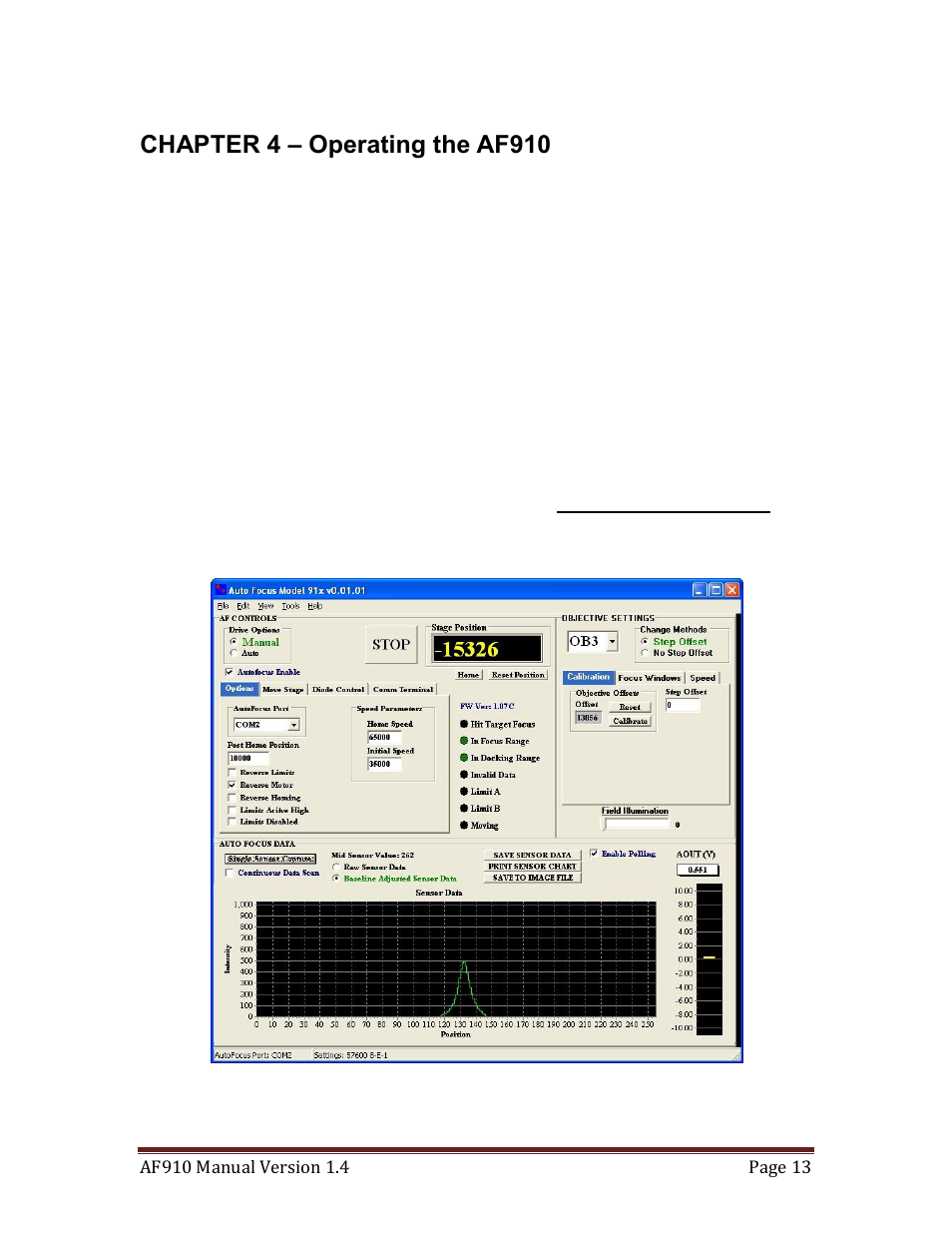 Chapter 4 – operating the af910, Methods of operation, Software quick start | Ethods of, Peration, Oftware, Uick, Tart | Quantum Composers AF910 User Manual | Page 13 / 39