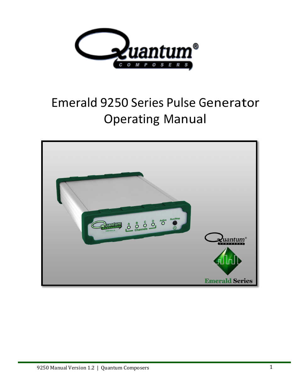 Quantum Composers 9250 Series User Manual | 51 pages