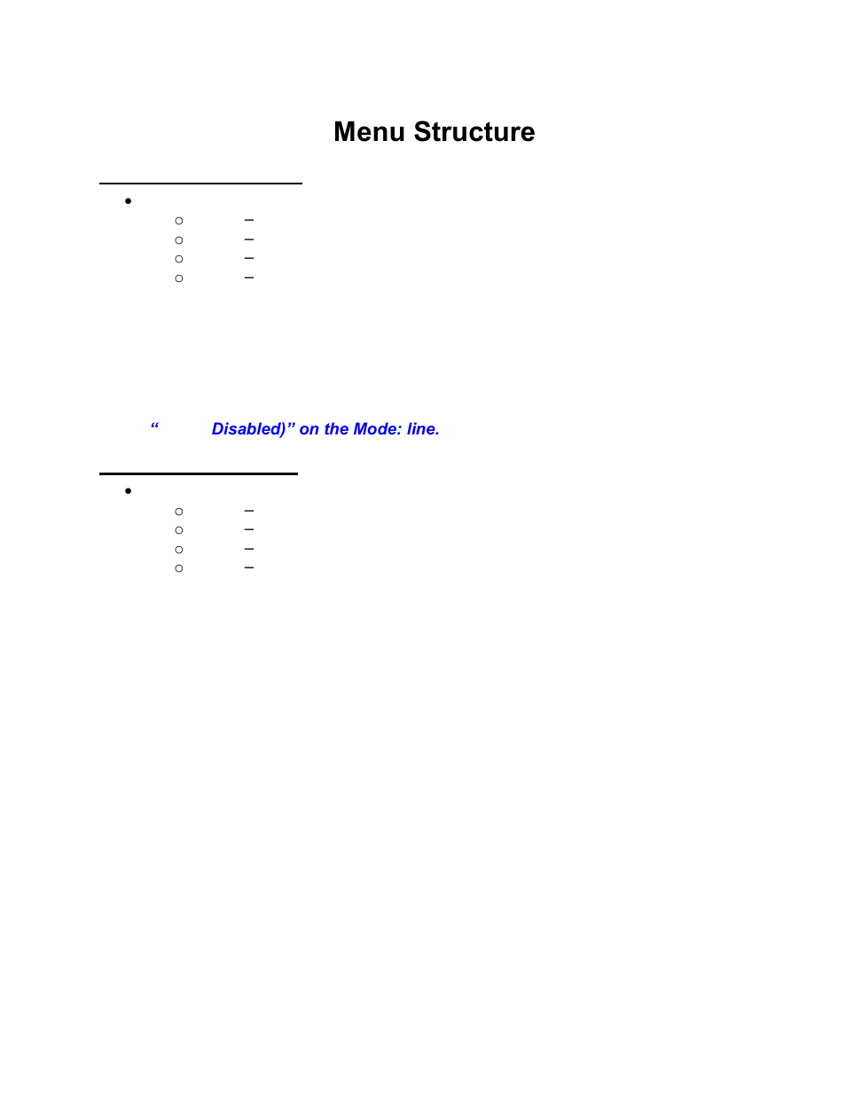 8 menu structure, Mode menu (func + 1), Rate menu (func + 4) | 8 menu structure -16, Mode menu (func + 1) -16, Rate menu (func + 4) -16, Mode, Rate, 8menu structure | Quantum Composers 9730 Series User Manual | Page 16 / 50