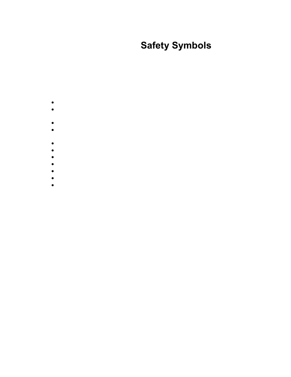 Appendix b - safety symbols, Safety marking symbols, Afety | Arking, Ymbols | Quantum Composers 9730 Series User Manual | Page 50 / 50