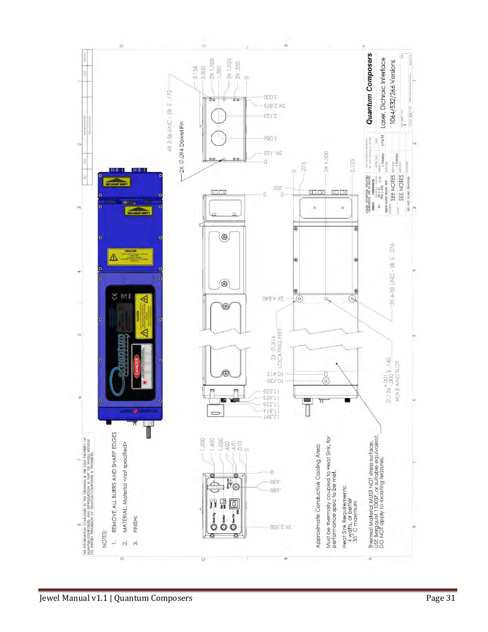 Quantum Composers Jewel Laser User Manual | Page 31 / 32