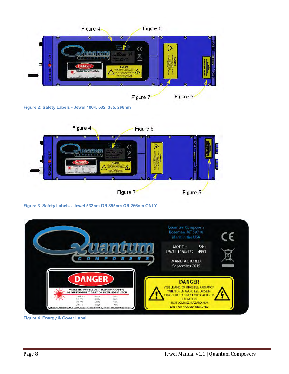 Quantum Composers Jewel Laser User Manual | Page 8 / 32