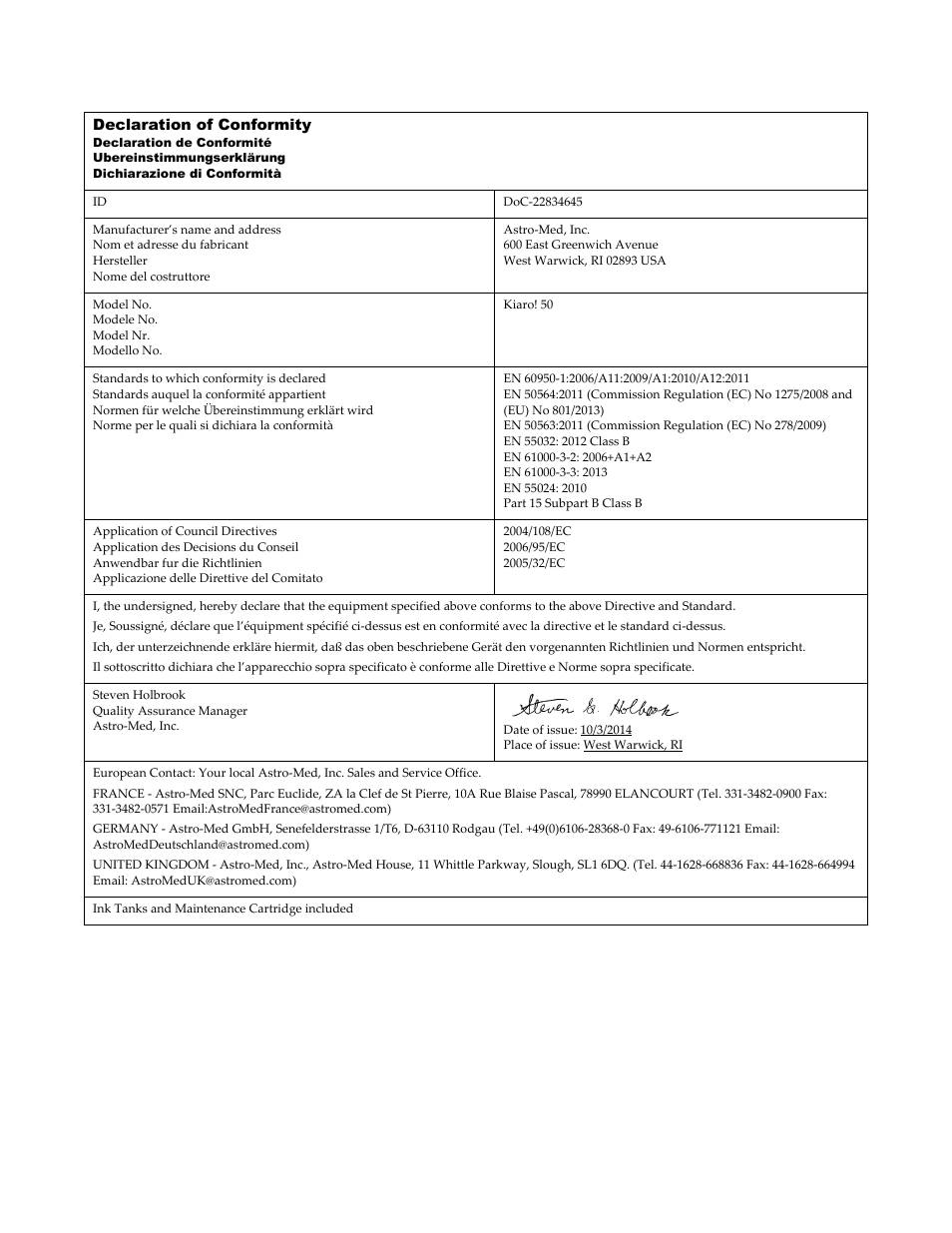 QuickLabel 50 Kiaro! User Manual | Page 10 / 136