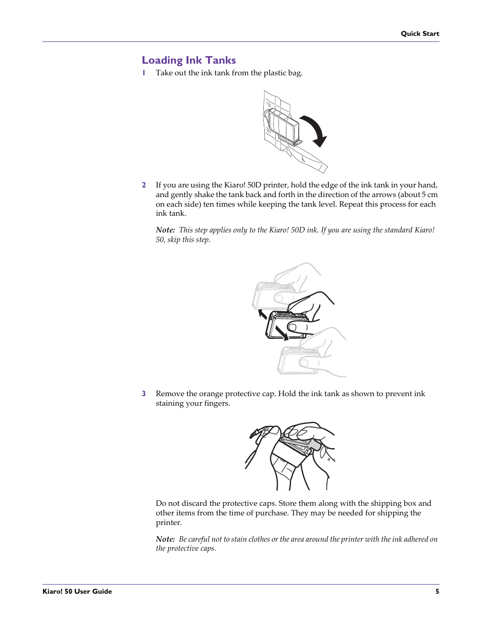 Loading ink tanks | QuickLabel 50 Kiaro! User Manual | Page 21 / 136
