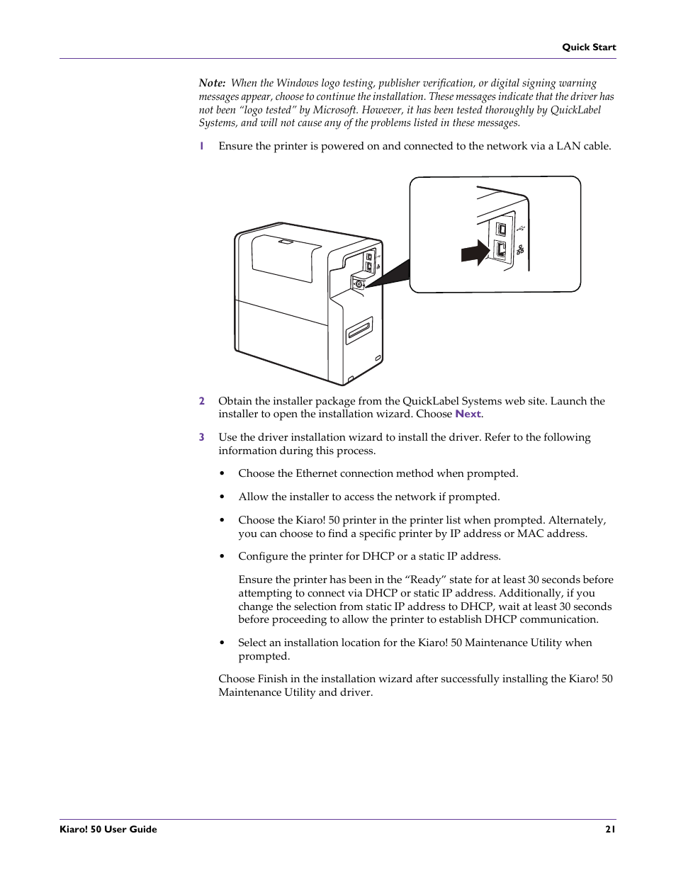 QuickLabel 50 Kiaro! User Manual | Page 37 / 136