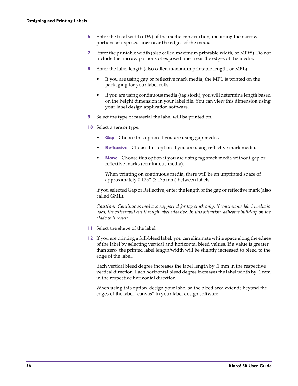 QuickLabel 50 Kiaro! User Manual | Page 52 / 136