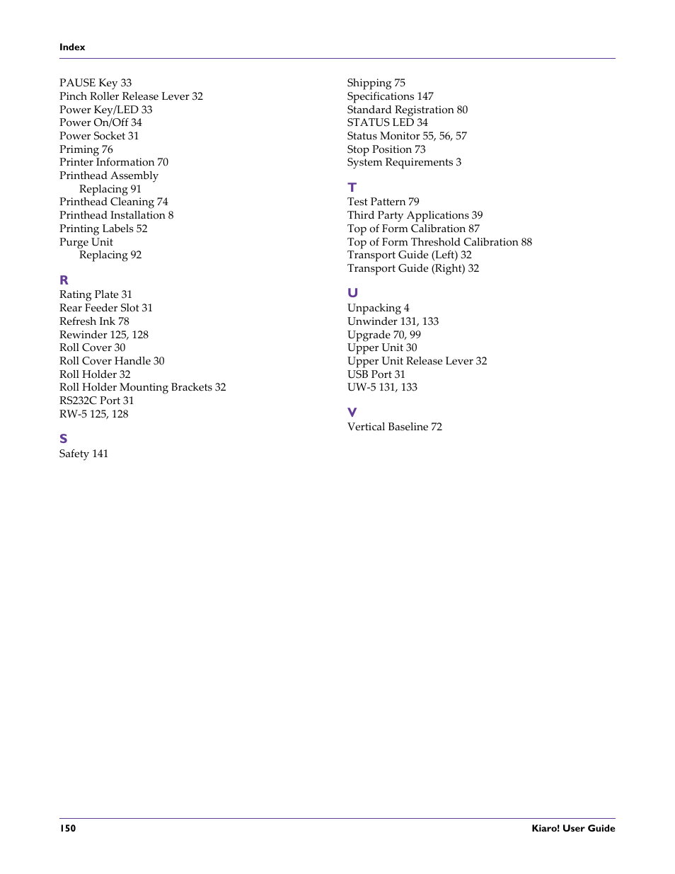 QuickLabel Kiaro! User Manual | Page 166 / 166