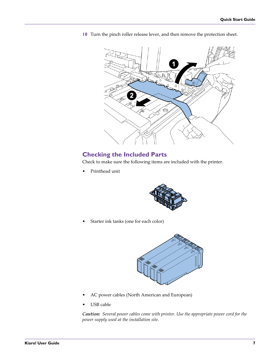 Checking the included parts | QuickLabel Kiaro! User Manual | Page 23 / 166