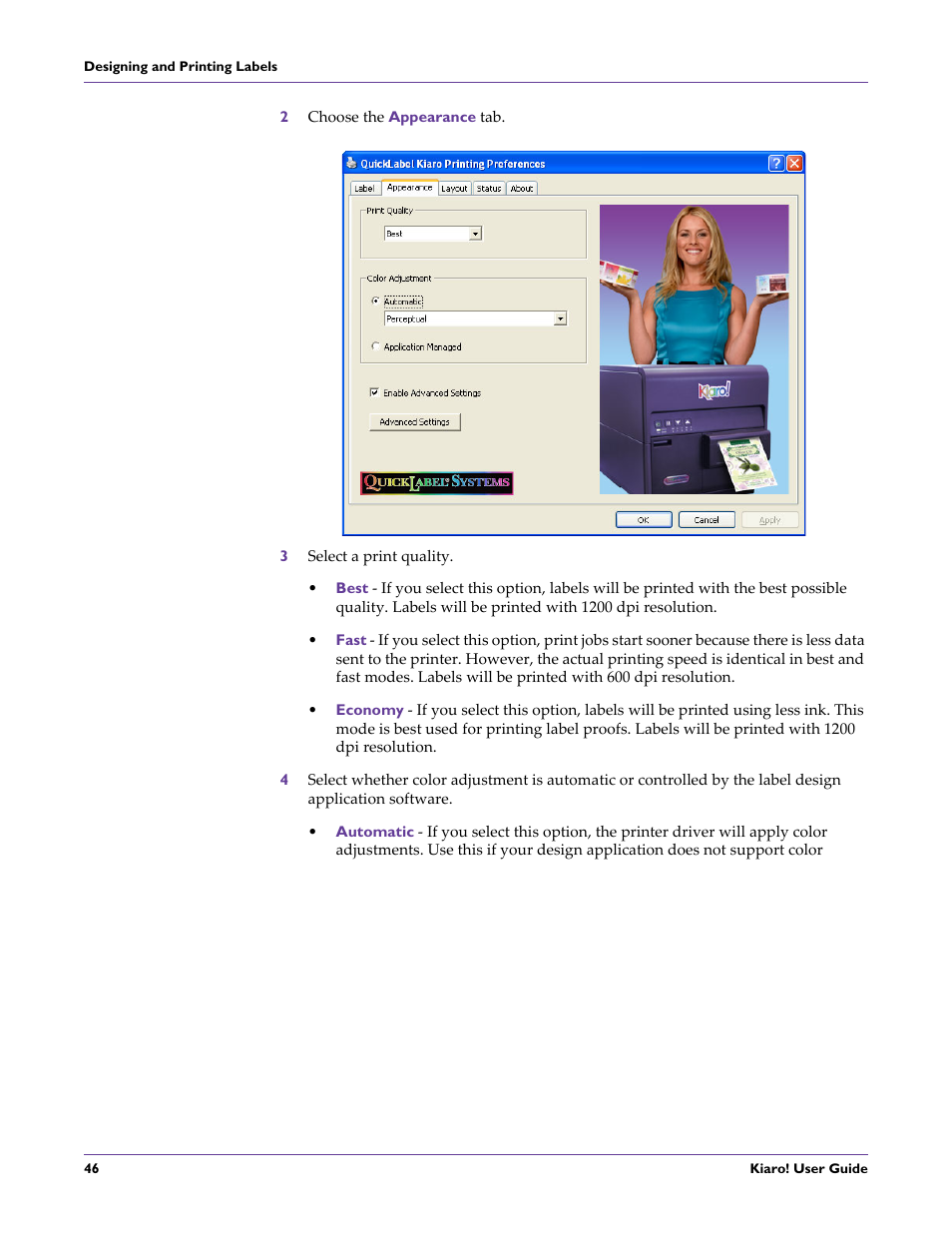 QuickLabel Kiaro! User Manual | Page 62 / 166
