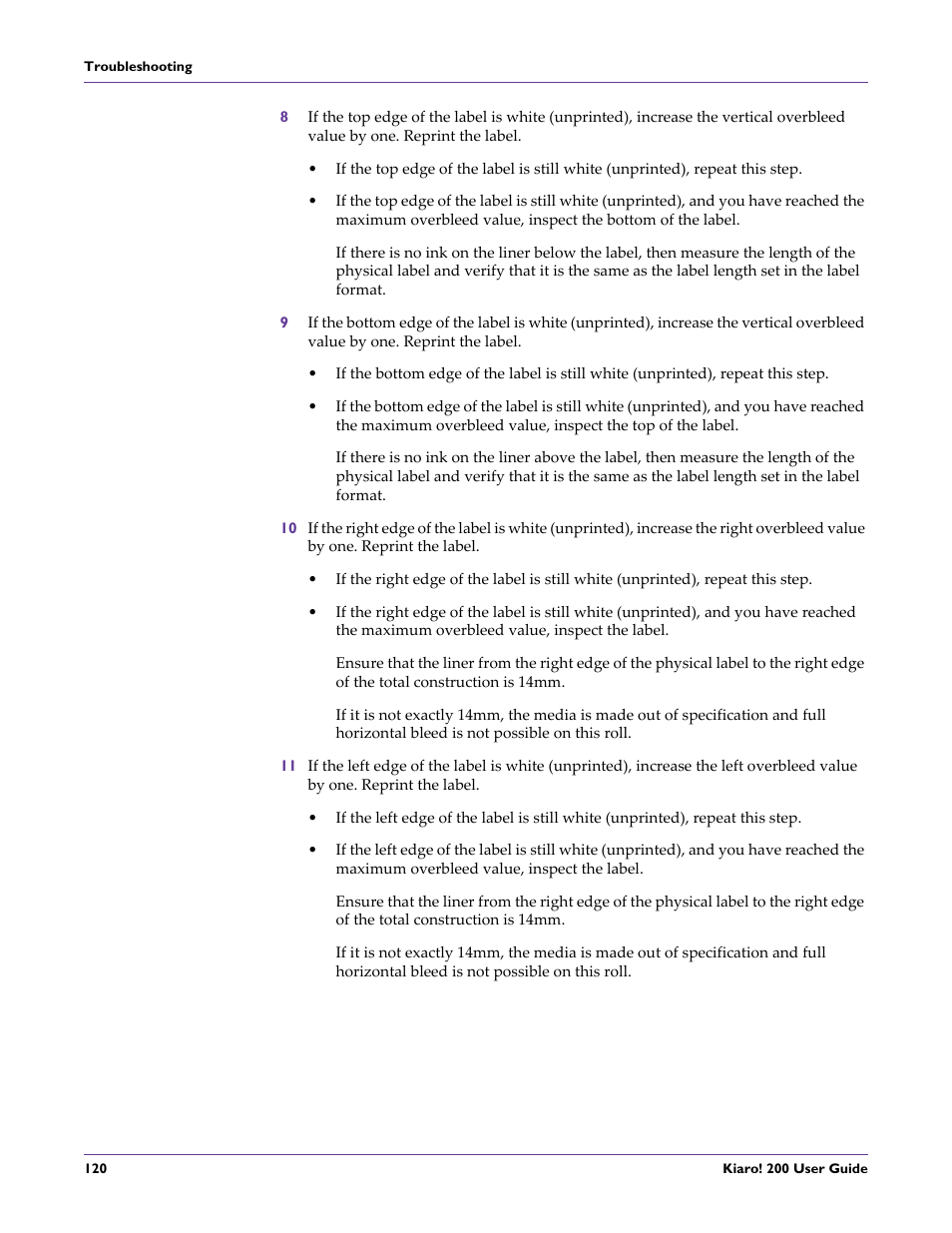 QuickLabel 200 Kiaro! User Manual | Page 134 / 150