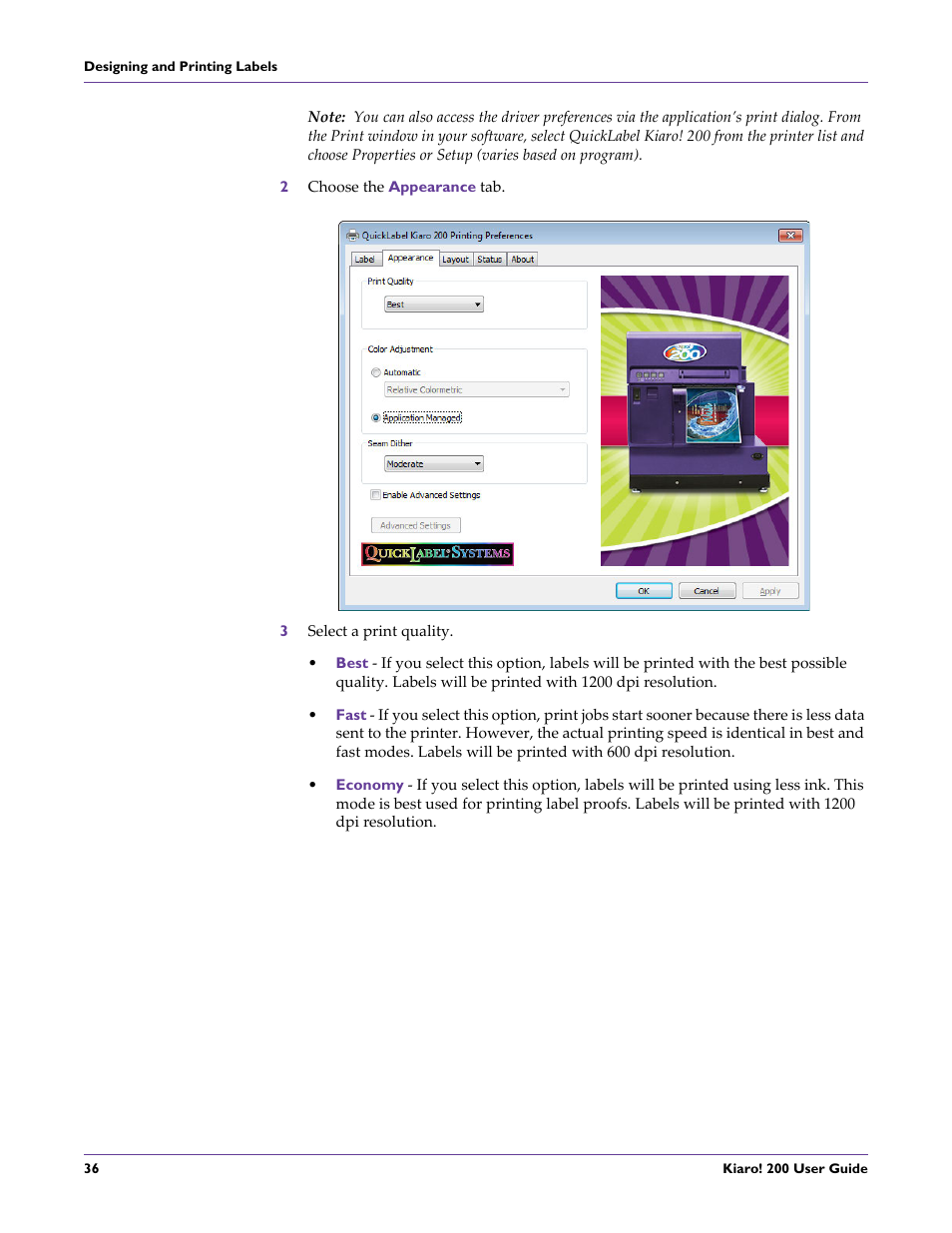 QuickLabel 200 Kiaro! User Manual | Page 50 / 150