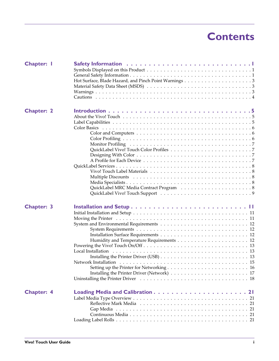 QuickLabel Vivo! Touch User Manual | Page 11 / 165
