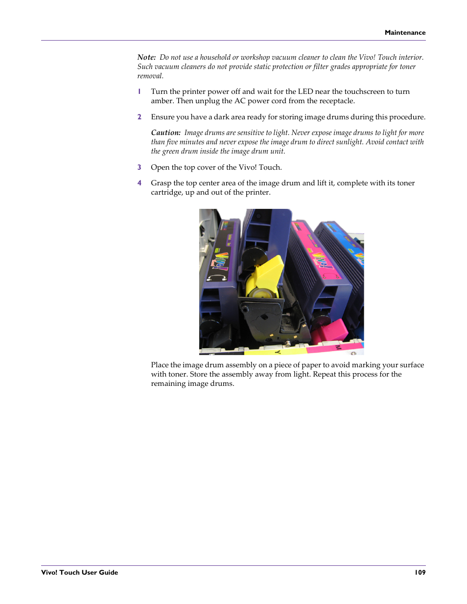 3 open the top cover of the vivo! touch | QuickLabel Vivo! Touch User Manual | Page 123 / 165