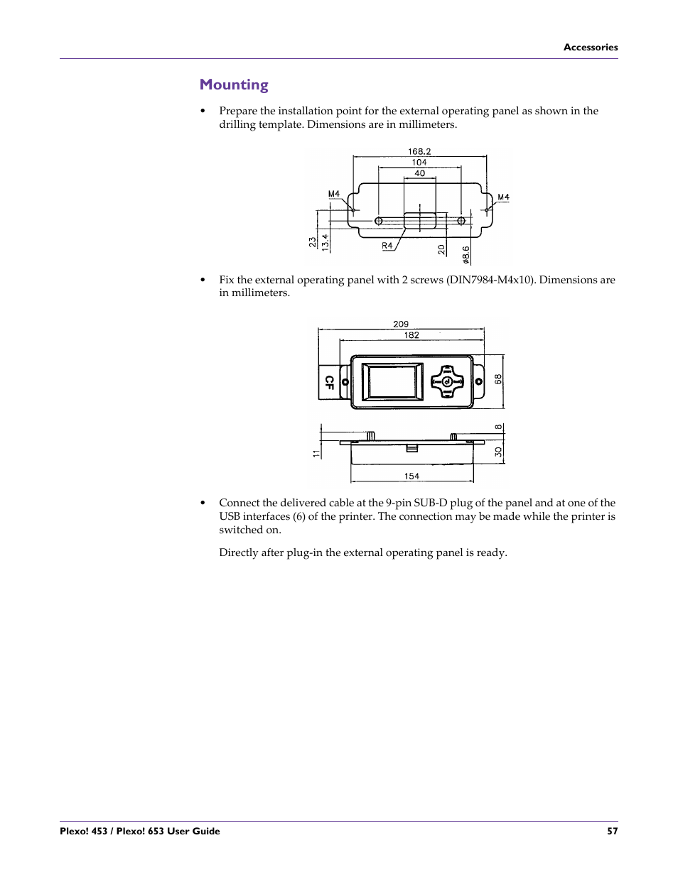 Mounting | QuickLabel Plexo! 653 User Manual | Page 69 / 121