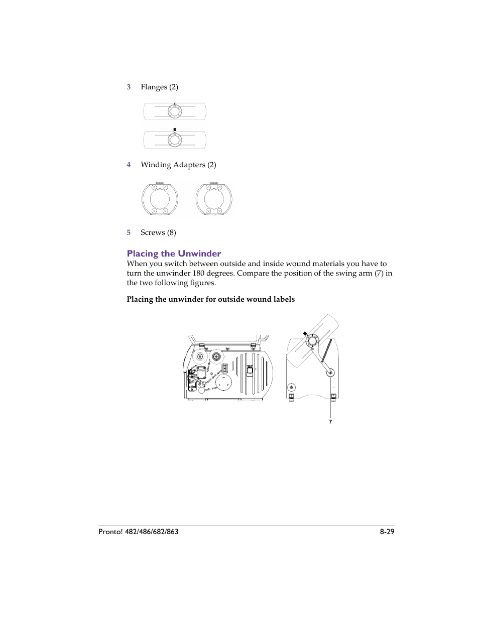 Placing the unwinder, Placing the unwinder -29 | QuickLabel 482 Pronto! User Manual | Page 119 / 256