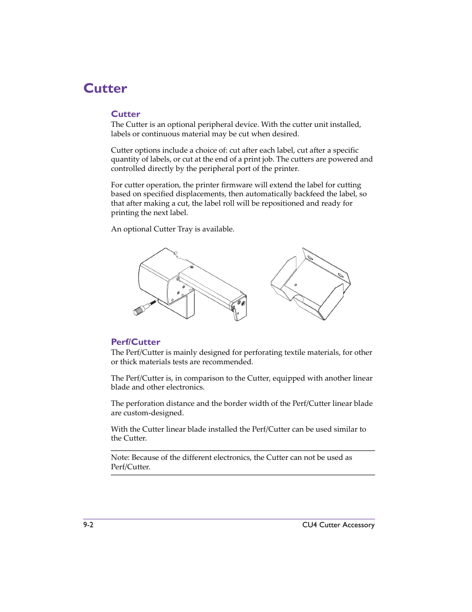 Cutter, Perf/cutter, Cutter -2 | Cutter -2 perf/cutter -2, Cutter - de | QuickLabel 482 Pronto! User Manual | Page 154 / 256