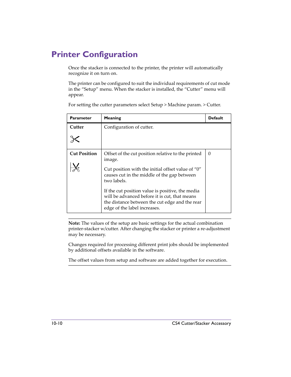 Printer configuration, Printer configuration -10, Printer configuration - descr | QuickLabel 482 Pronto! User Manual | Page 178 / 256