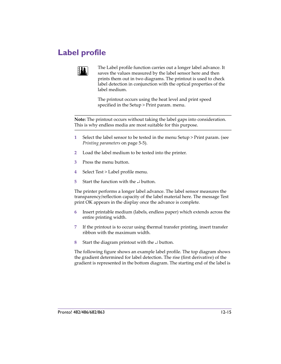Label profile, Label profile -15, Label profile - descr | QuickLabel 482 Pronto! User Manual | Page 211 / 256