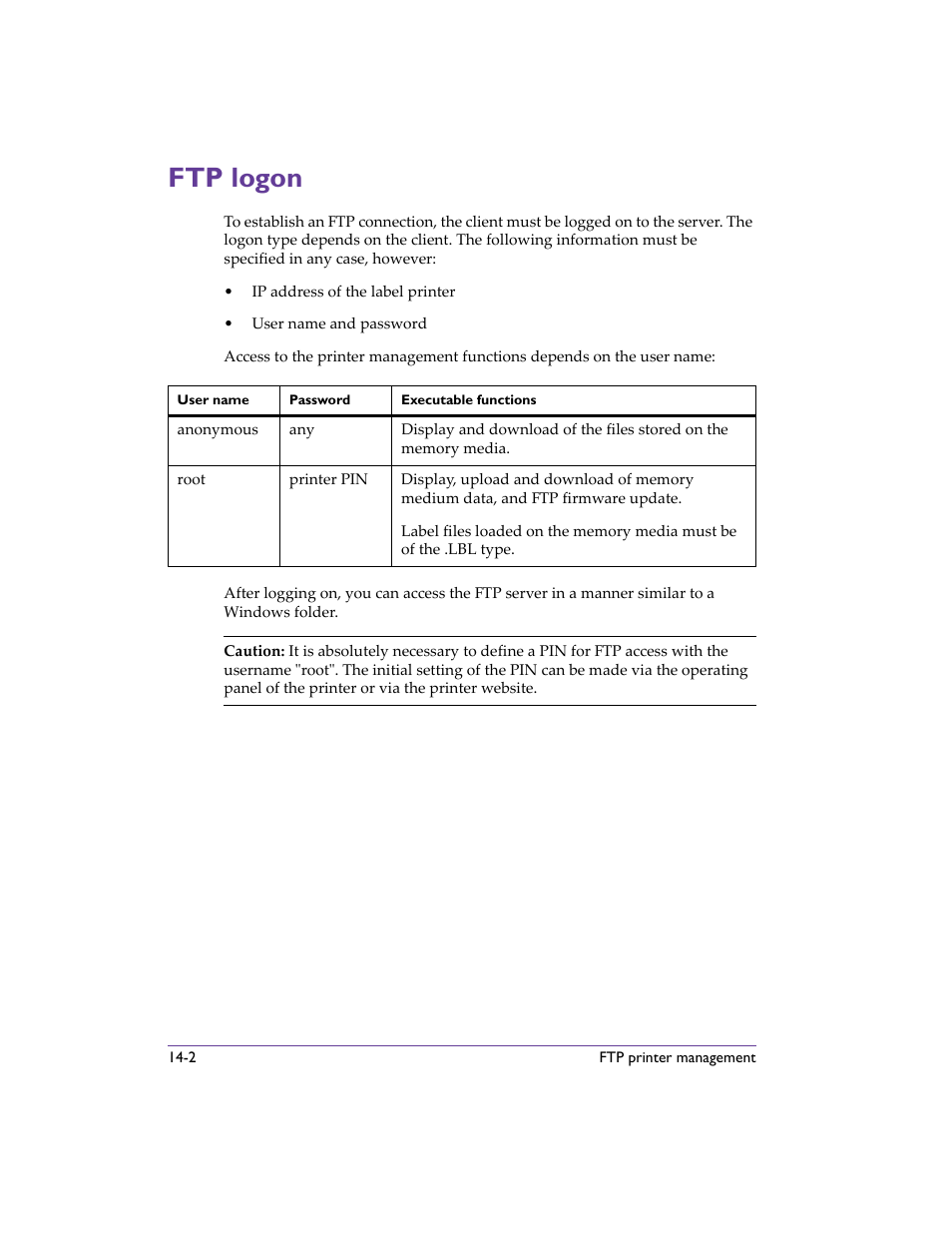 Ftp logon, Ftp logon -2, Ftp logon - de | QuickLabel 482 Pronto! User Manual | Page 222 / 256