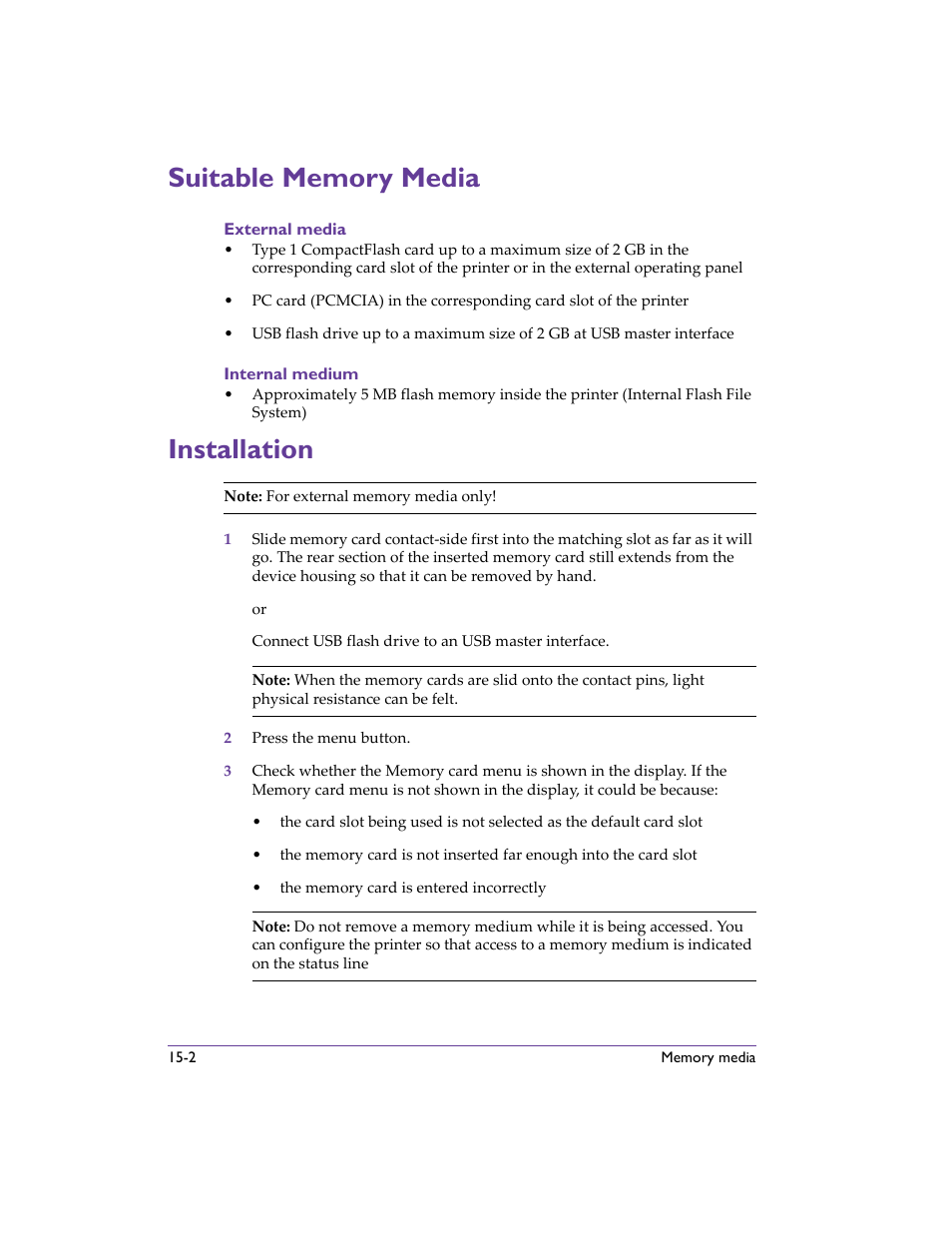 Suitable memory media, Installation, Suitable memory media -2 installation -2 | Suitable memory media - describes, Installation - descri | QuickLabel 482 Pronto! User Manual | Page 226 / 256