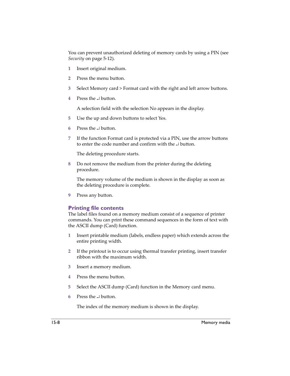 Printing file contents, Printing file contents -8 | QuickLabel 482 Pronto! User Manual | Page 232 / 256