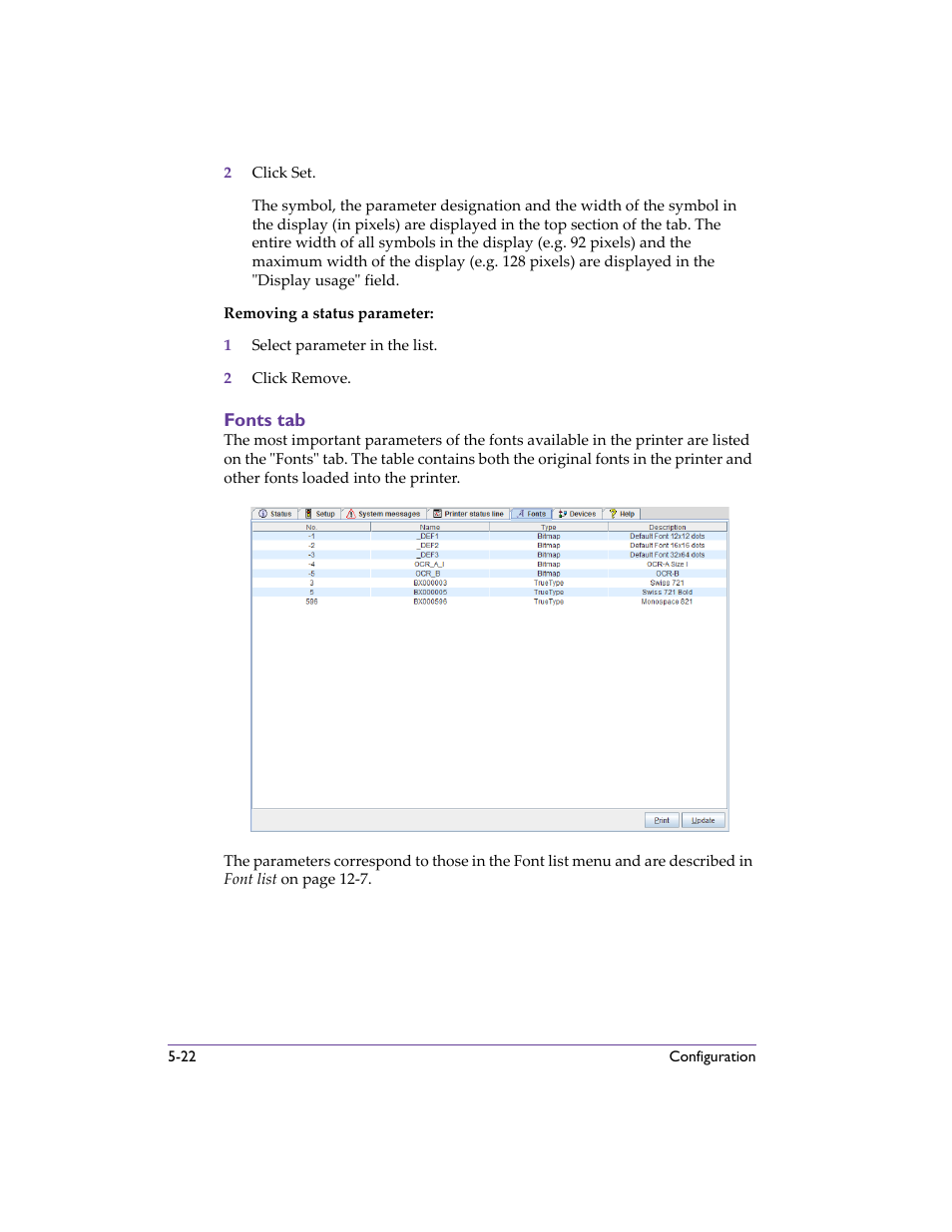 Fonts tab, Fonts tab -22 | QuickLabel 482 Pronto! User Manual | Page 72 / 256