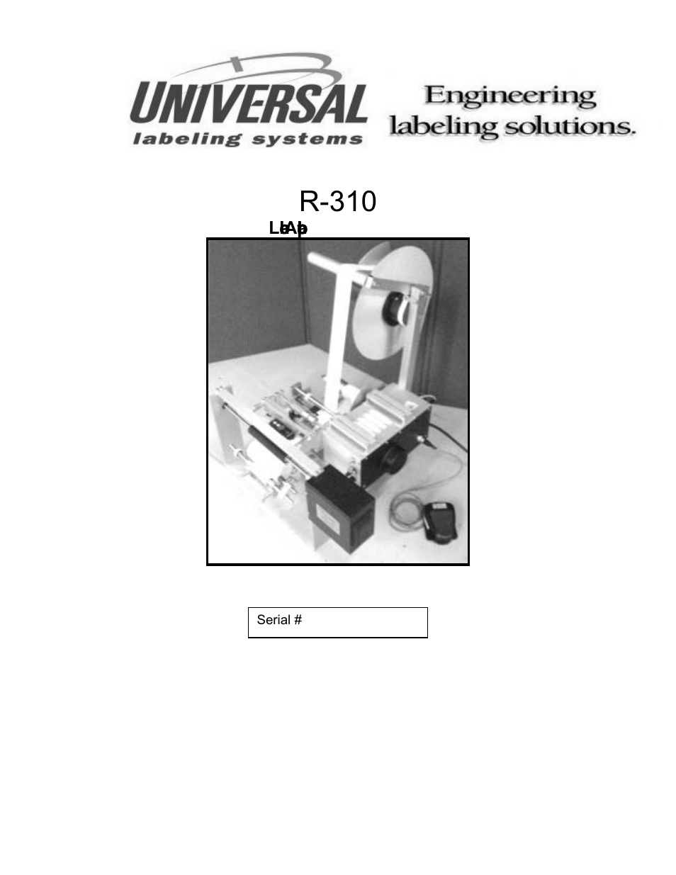 QuickLabel R-310 QuickWrap User Manual | 53 pages