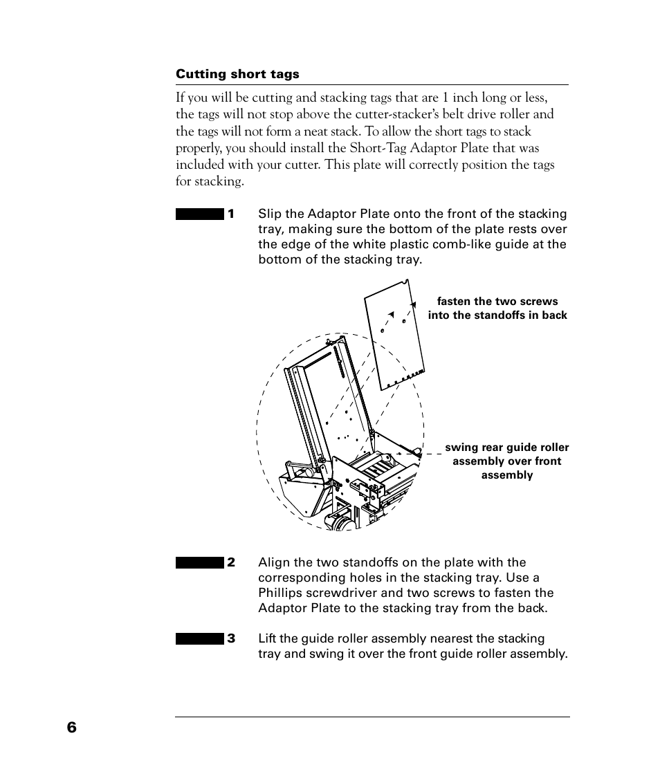 Cutting short tags | QuickLabel CU-30 User Manual | Page 10 / 31