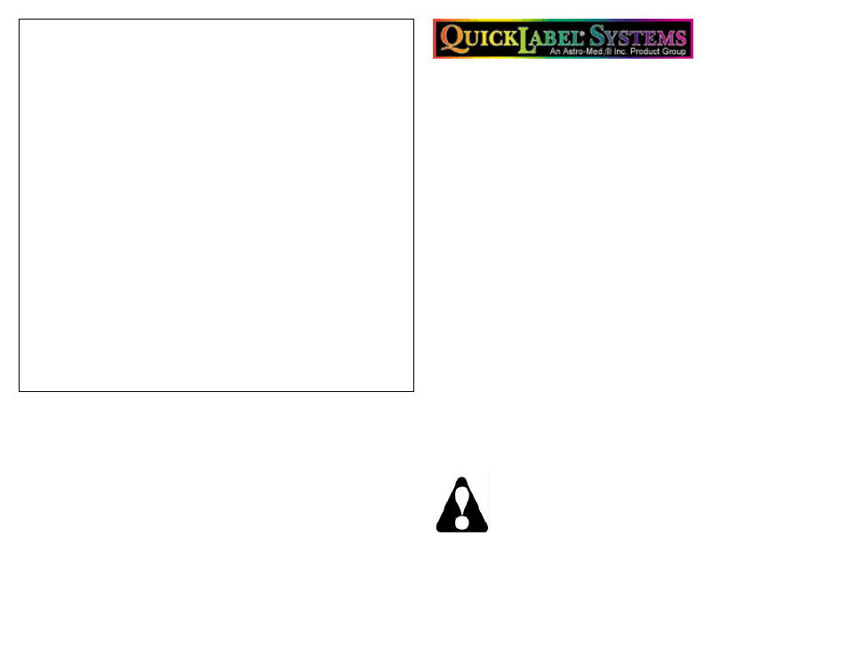 QuickLabel RW-2 User Manual | 2 pages
