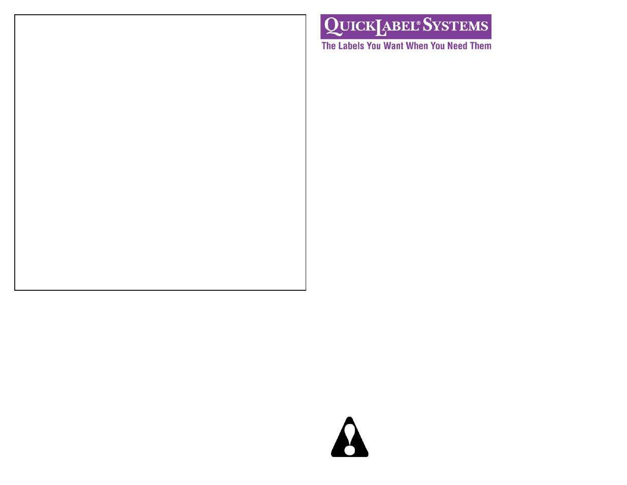 QuickLabel RW-P1 User Manual | 2 pages
