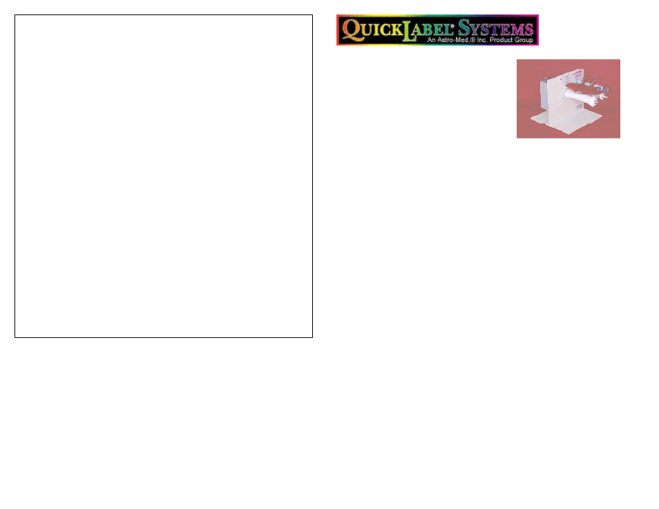 QuickLabel S-100 User Manual | 2 pages