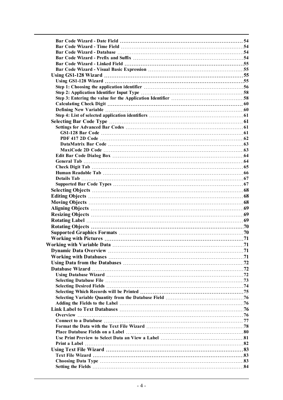 QuickLabel Designer Express User Manual | Page 4 / 93