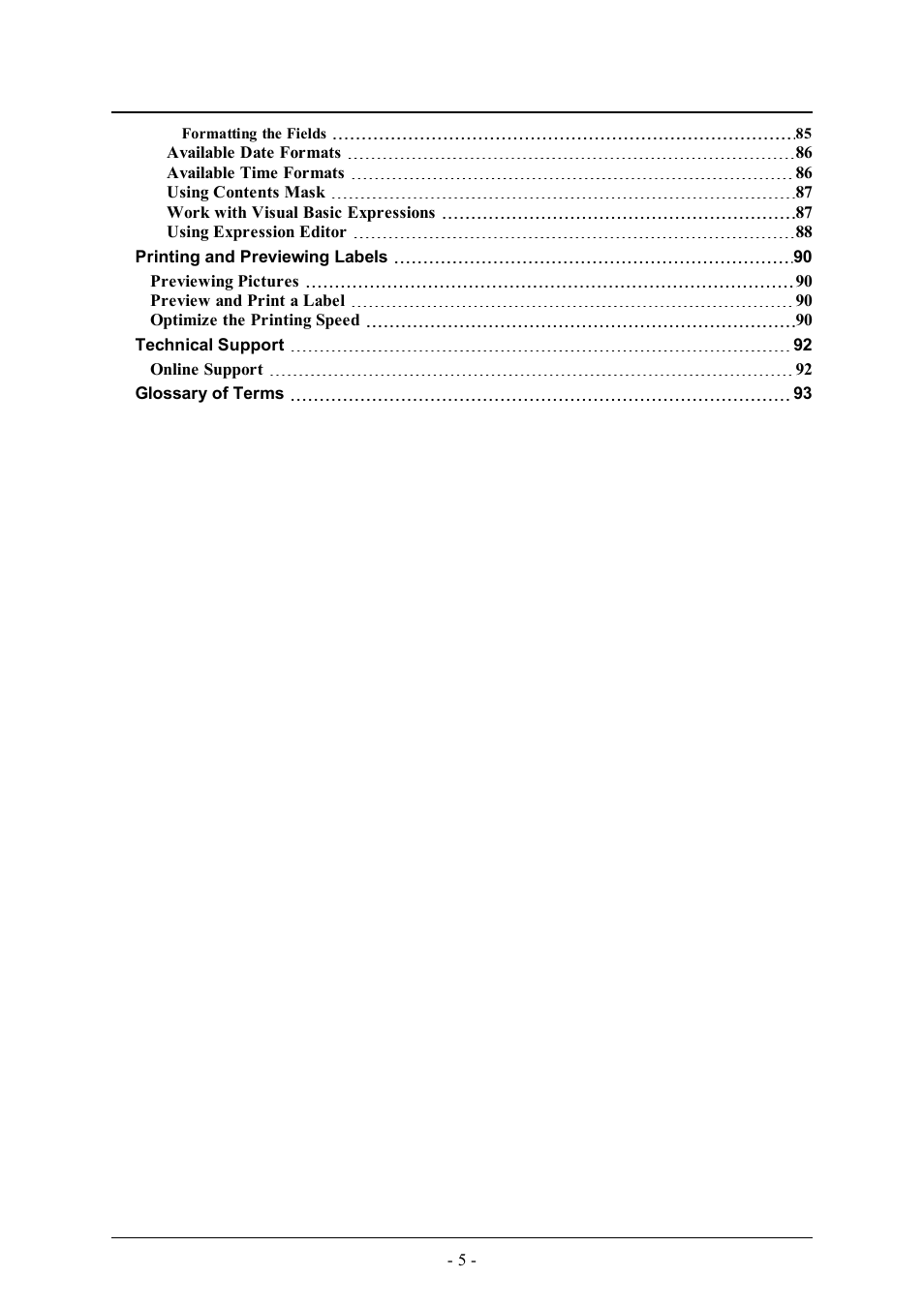 QuickLabel Designer Express User Manual | Page 5 / 93