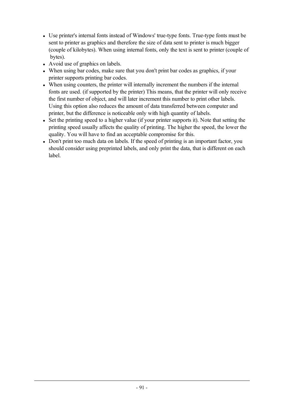 QuickLabel Designer Express User Manual | Page 91 / 93