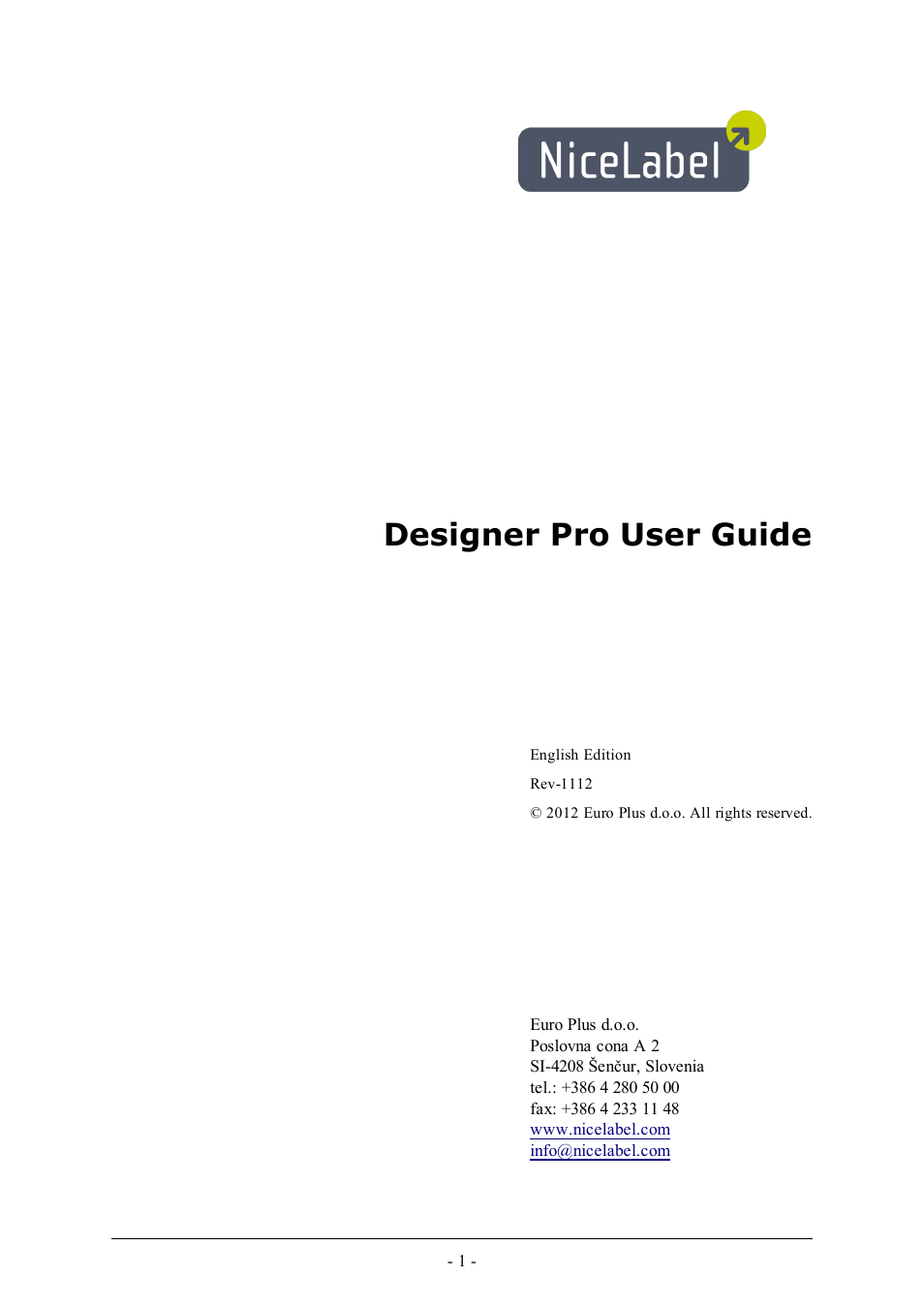 QuickLabel Designer Pro User Manual | 194 pages