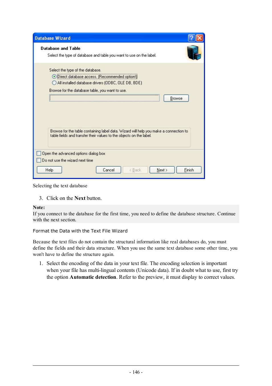 Format the data with the text file wizard | QuickLabel Designer Pro User Manual | Page 146 / 194