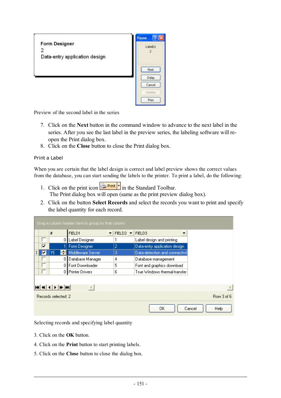 Print a label | QuickLabel Designer Pro User Manual | Page 151 / 194