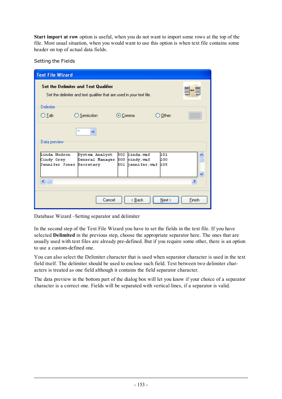 Setting the fields | QuickLabel Designer Pro User Manual | Page 153 / 194