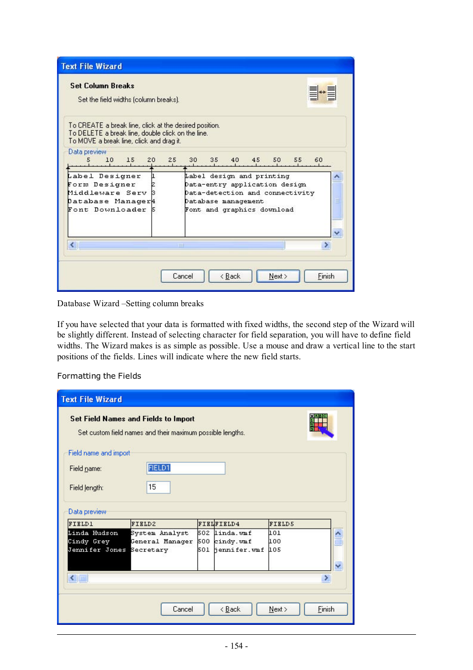 Formatting the fields | QuickLabel Designer Pro User Manual | Page 154 / 194