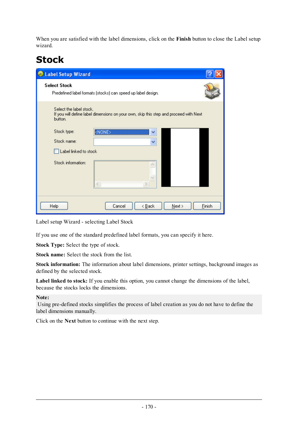 Stock | QuickLabel Designer Pro User Manual | Page 170 / 194