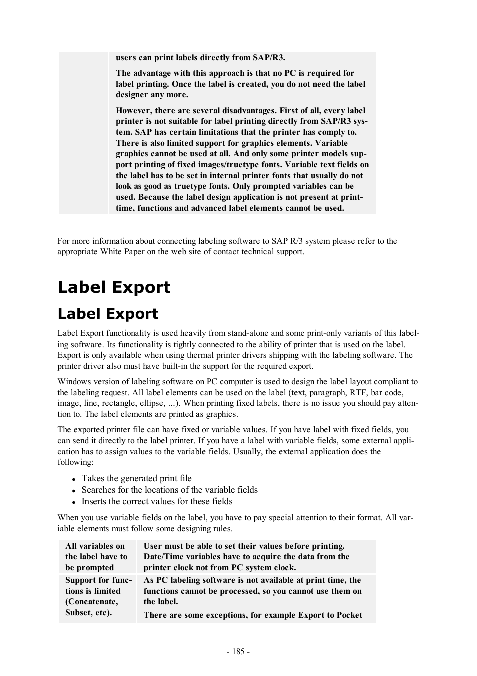 Label export | QuickLabel Designer Pro User Manual | Page 185 / 194