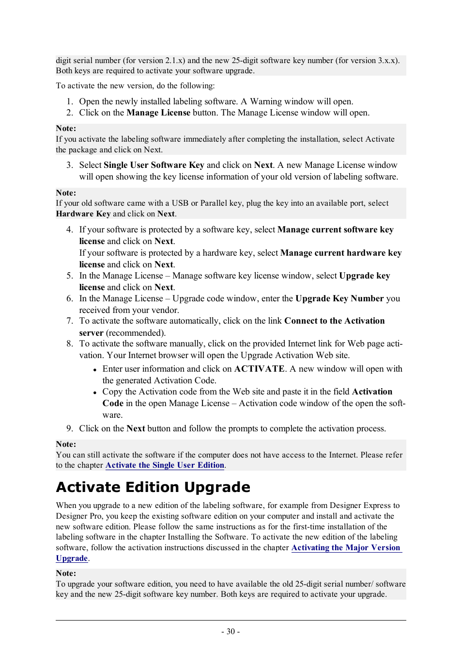 Activate edition upgrade | QuickLabel Designer Pro User Manual | Page 30 / 194